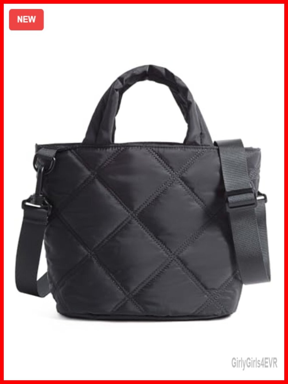 Quilted Puffer Crossbody Bag Women Lightweight Nylon Purse Travel
